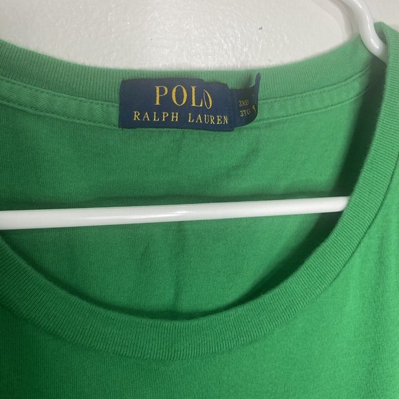 Ralph Lauren Polo T-Shirt Size XXXL Kelly Green Spell Out T SHirt 3X - Picture 3 of 6